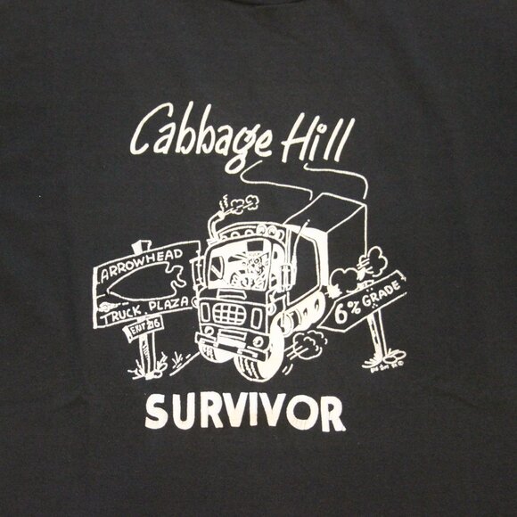 Cabbage Hill Survivor Shirt - Large - Graphic Tee Vintage Black 90's VTG - Picture 1 of 5